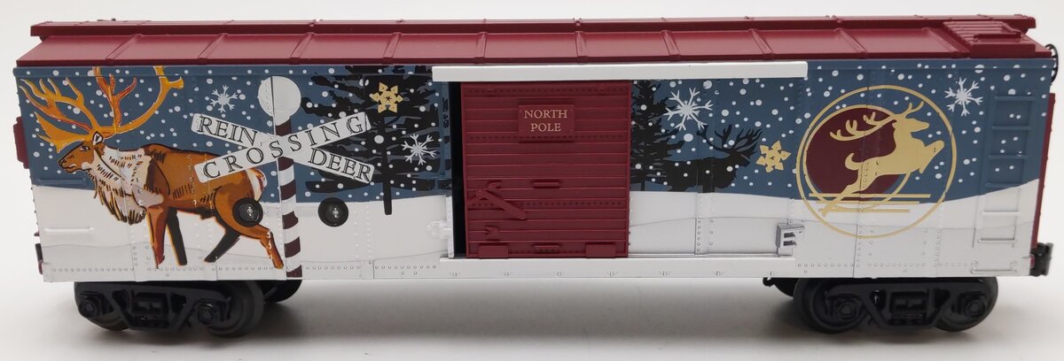 MTH 30-74936 O North Pole Boxcar with Blinking LEDs LN/Box