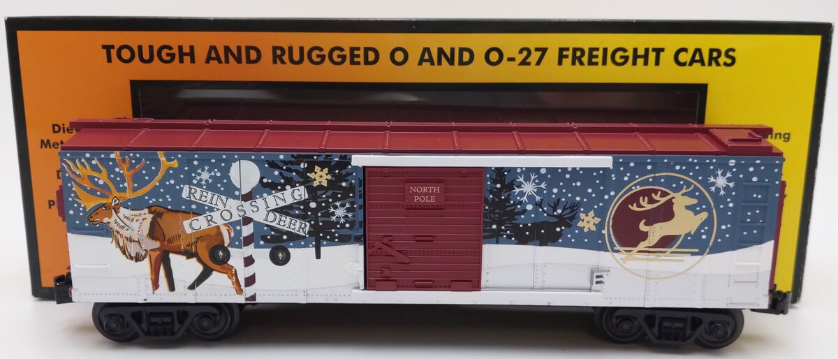 MTH 30-74936 O North Pole Boxcar with Blinking LEDs LN/Box