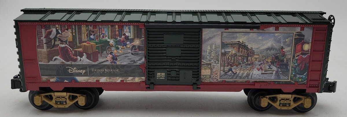 Lionel 2428150 O Thomas Kinkade/Mickey & Minnie Candy Cane Express Boxcar