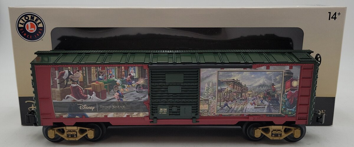 Lionel 2428150 O Thomas Kinkade/Mickey & Minnie Candy Cane Express Boxcar