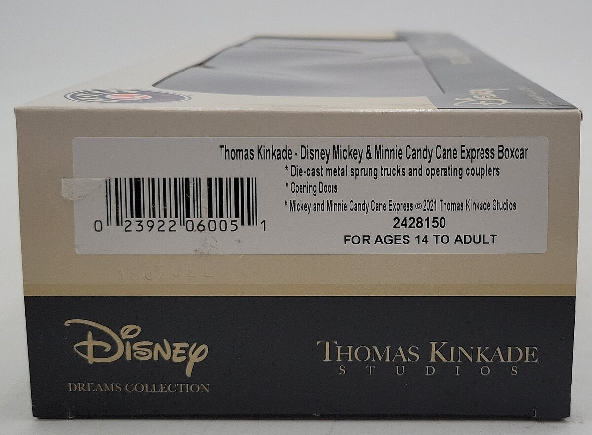 Lionel 2428150 O Thomas Kinkade/Mickey & Minnie Candy Cane Express Boxcar