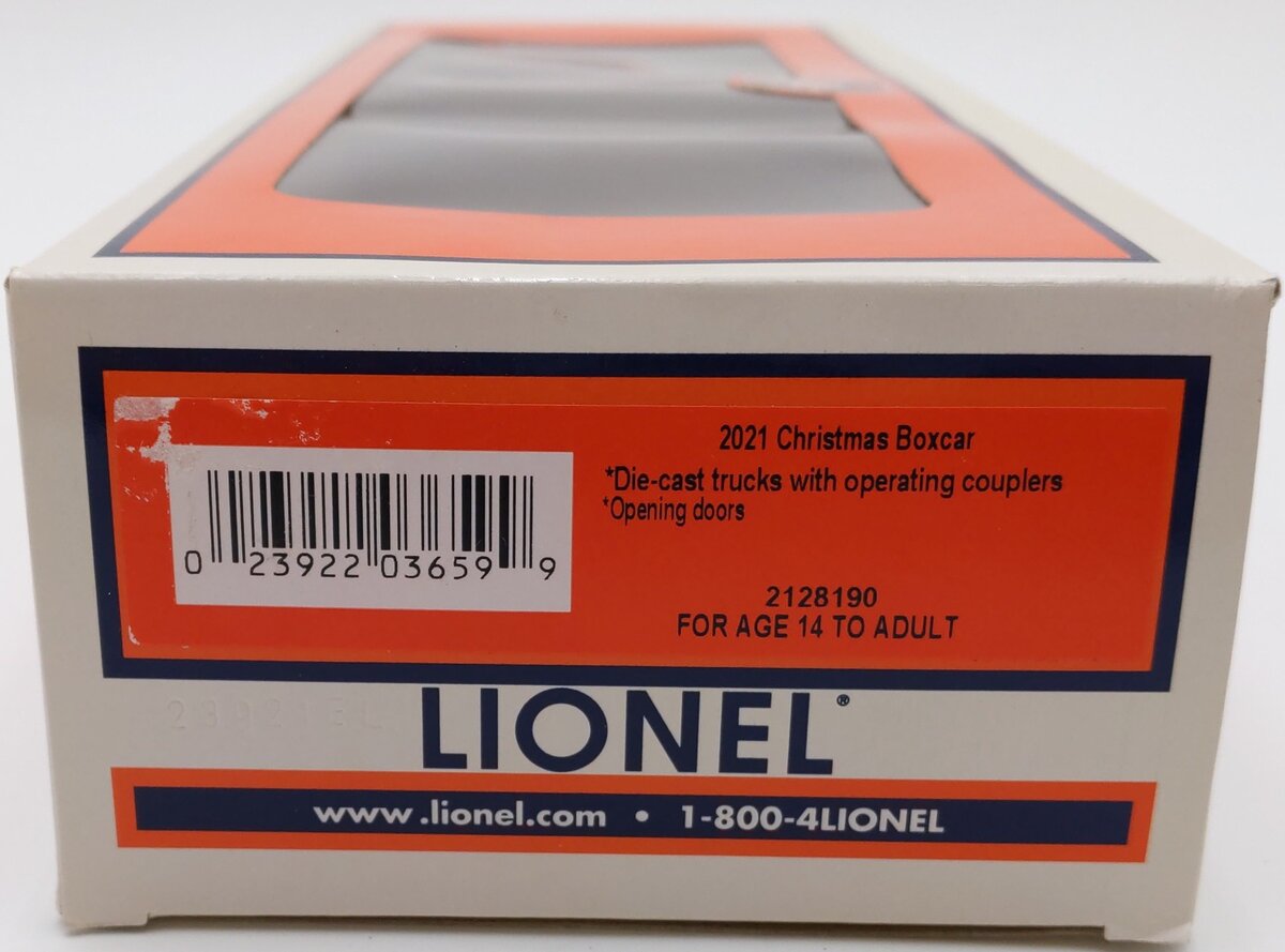 Lionel 2128190 O Scale 2021 Cardinal Bird Christmas Boxcar LN/Box
