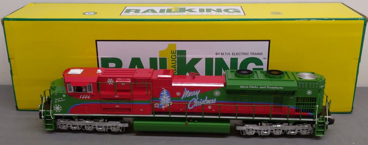 MTH 70-2166-1 G Gauge Christmas SD70ACe Diesel Engine #1206 with Proto-Sound 3 NIB