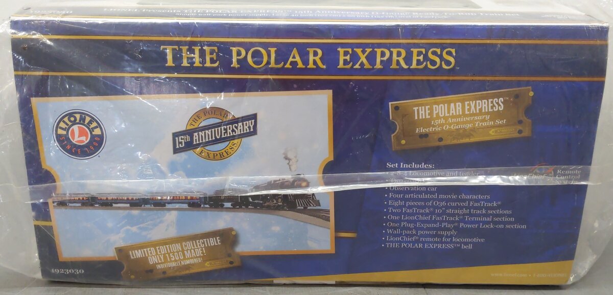 Lionel 1923030 O The Polar Express 15th Anniversary LionChief O Gauge Train Set MT/Box