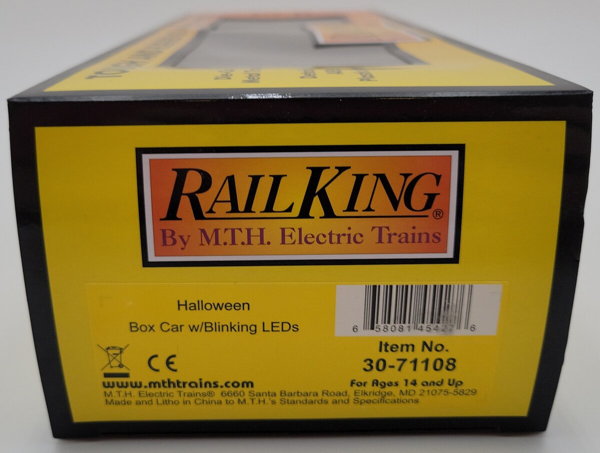 MTH 30-71108 O Halloween Boxcar w/Blinking Lights LN/Box