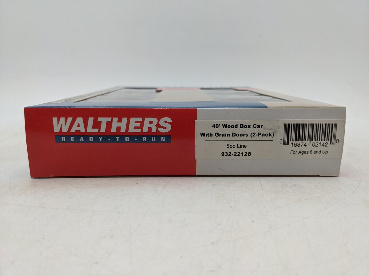 Walthers 932-22128 HO SOO Line 40' Wood Boxcar With Grain Doors (2-Pack) NIB