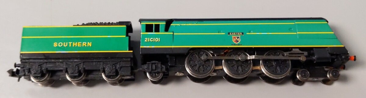 Graham Farish 372-275 N West Country 'Exeter' 4-6-2 Steam Locomotive #21C101 EX/Box