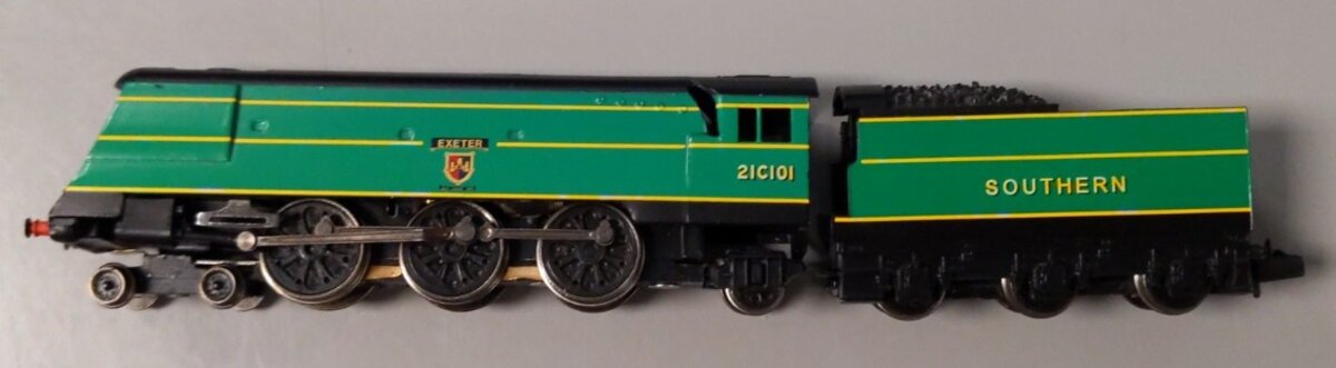 Graham Farish 372-275 N West Country 'Exeter' 4-6-2 Steam Locomotive #21C101 EX/Box
