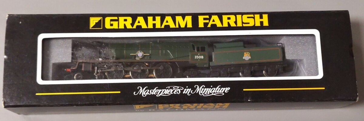 Graham Farish 372-300 N British Railway India Line 4-6-2 Steam Locomotive #35018 LN/Box