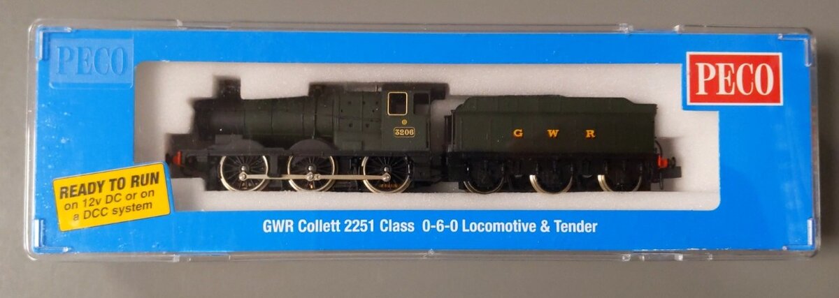 Peco NL-24 N Scale GWR Collett Goods Class 2251 0-6-0 Steam Locomotive #3206 LN/Box