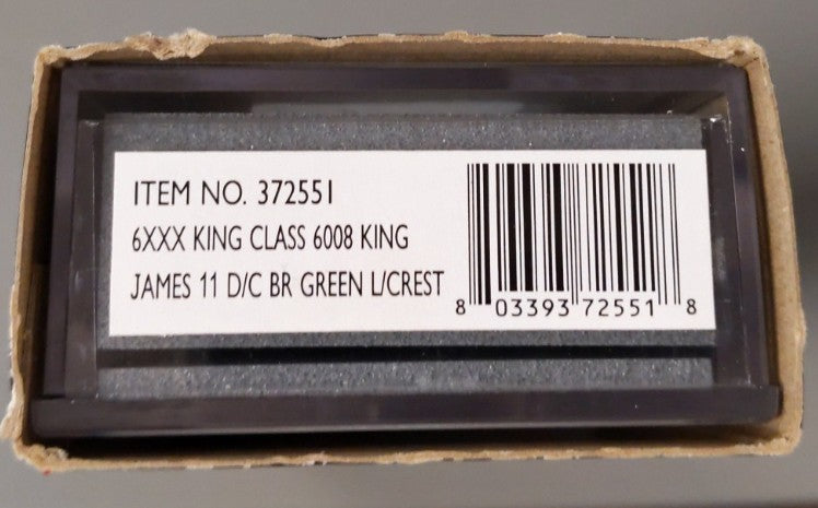 Graham Farish 372551 N King James II 6XXX Class 4-6-0 Steam Locomotive #6008 LN/Box