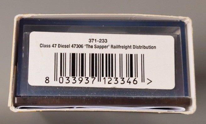 Graham Farish 371-233 N Scale 'The Sapper' Class 47 Diesel Locomotive #47306 LN/Box