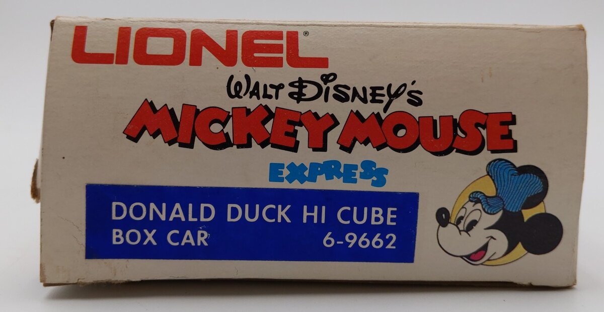 Lionel 6-9662 O Gauge Donald Duck Hi-Cube Boxcar LN/Box