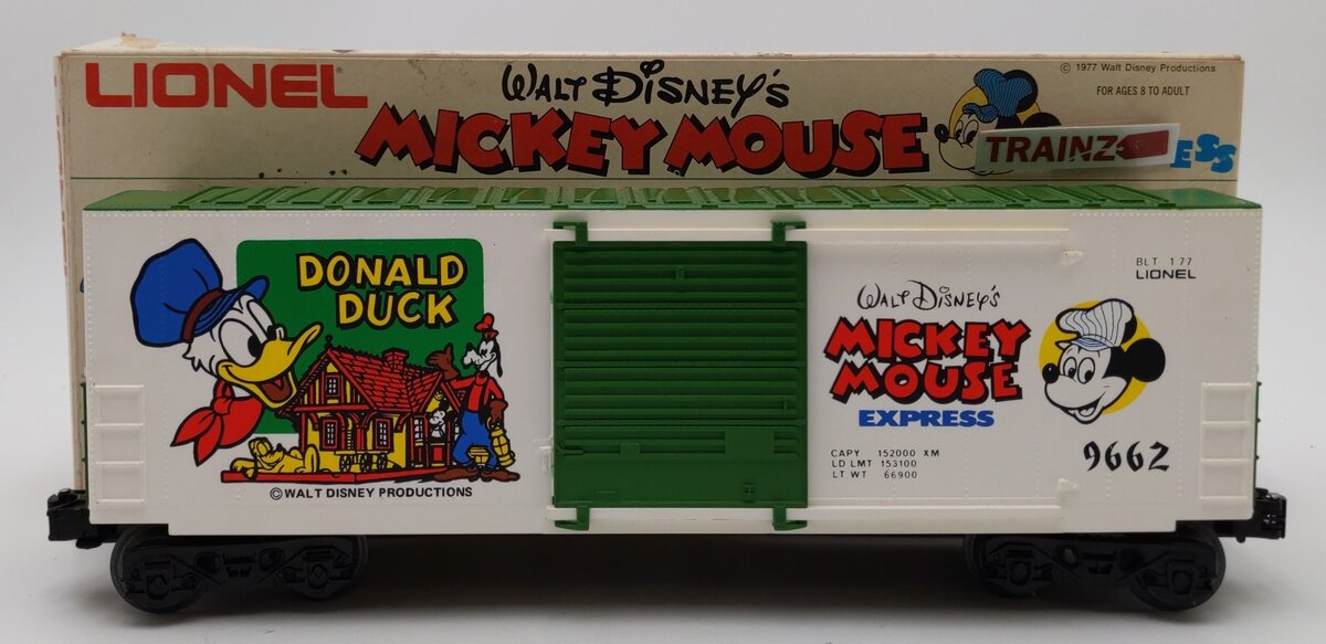 Lionel 6-9662 O Gauge Donald Duck Hi-Cube Boxcar LN/Box