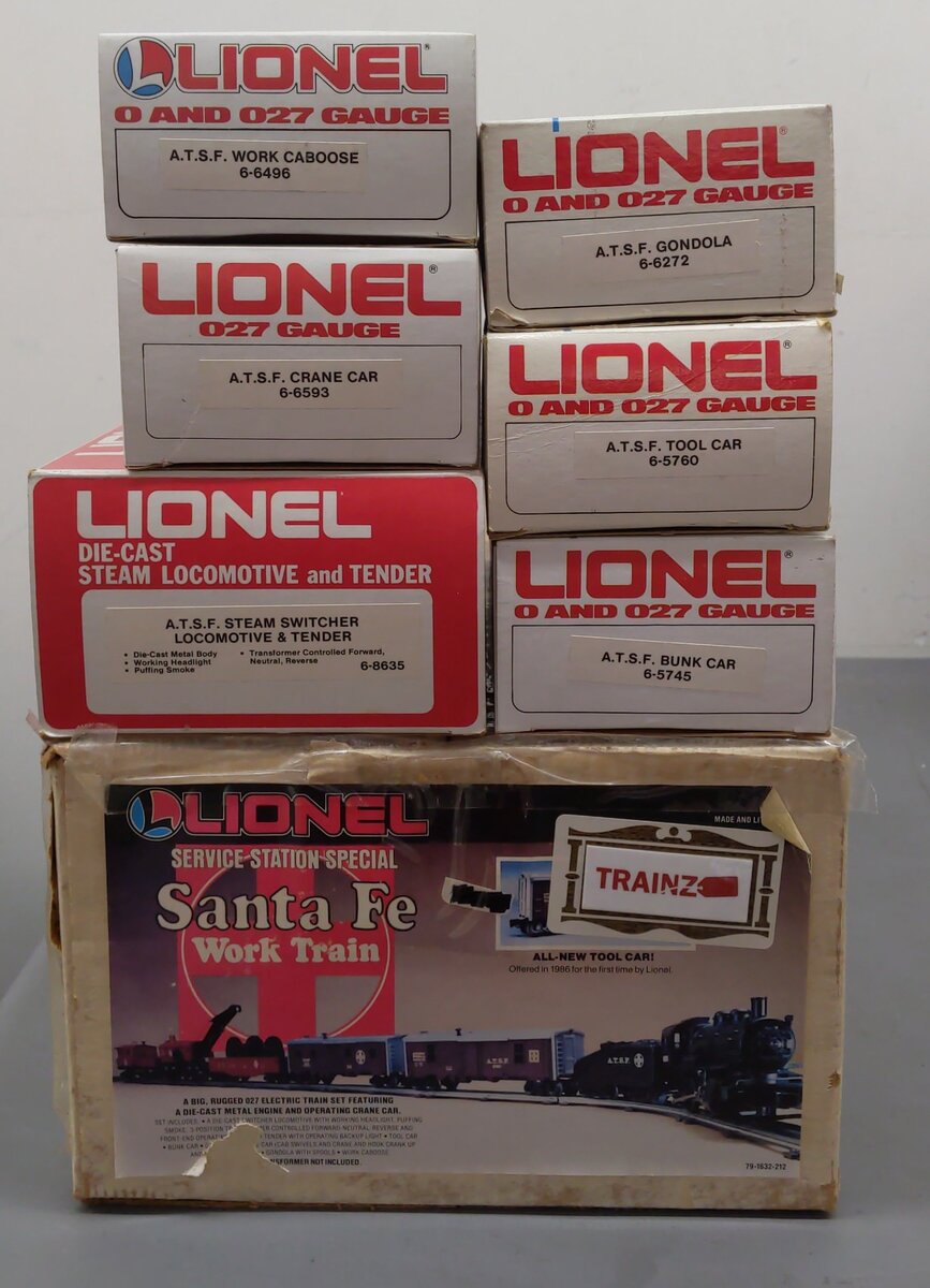Lionel 6-1632 O Gauge Santa Fe Service Station Special Work Train Set EX/Box