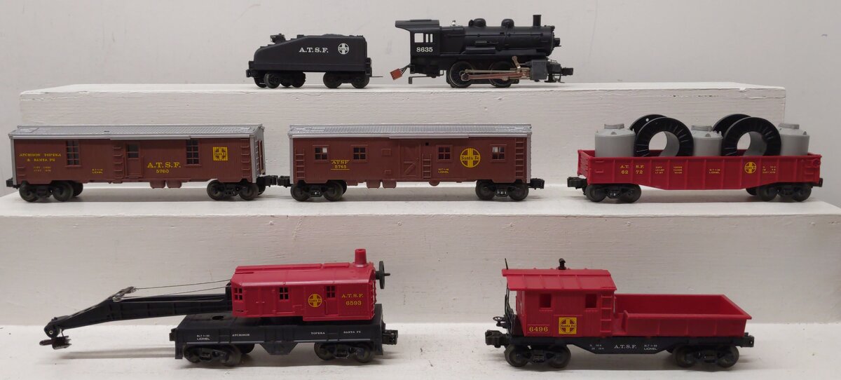 Lionel 6-1632 O Gauge Santa Fe Service Station Special Work Train Set EX/Box