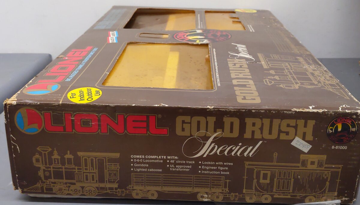 Lionel 8-81000 Gold Rush Special G Gauge Steam Freight Train Set LN/Box