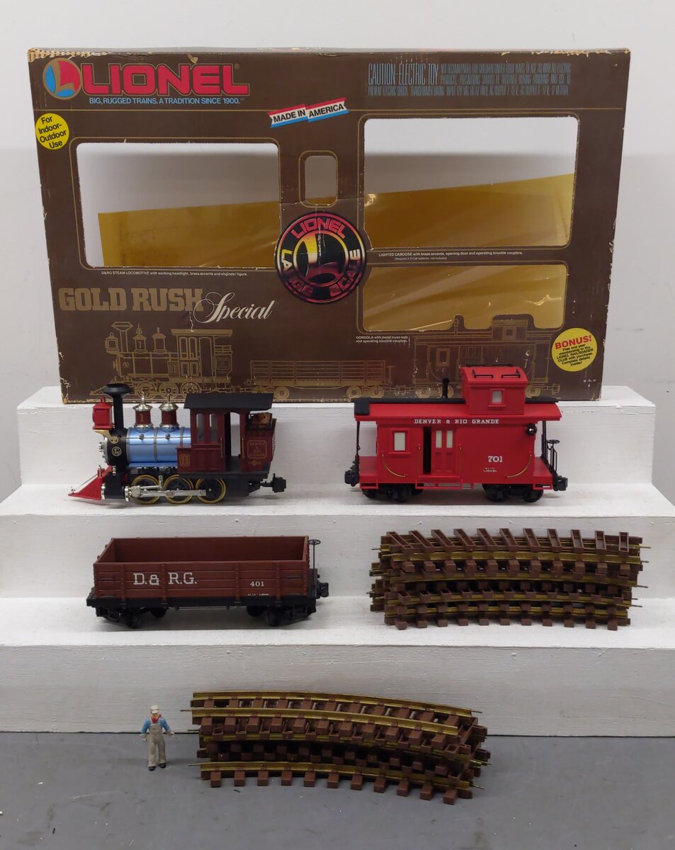 Lionel 8-81000 Gold Rush Special G Gauge Steam Freight Train Set LN/Box