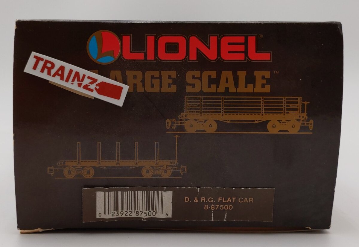 Lionel 8-87500 G Gauge Denver & Rio Grande Flatcar LN/Box