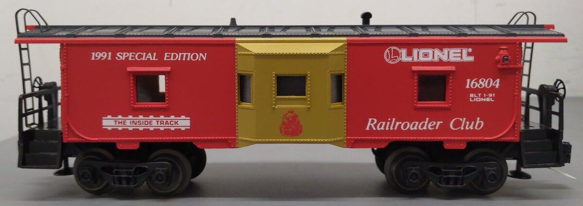Lionel 6-16804 O Gauge Lionel Railroader Club Bay Window Caboose #16804 NIB