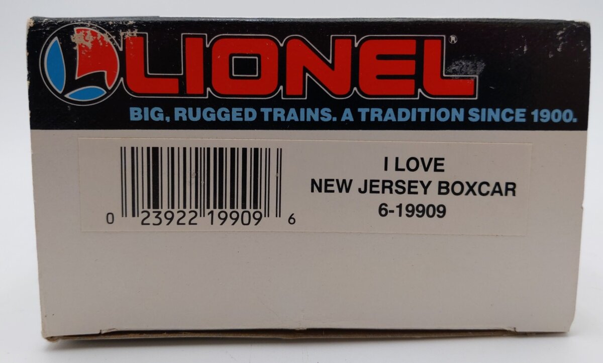 Lionel 6-19909 O Gauge I Love New Jersey Boxcar NIB