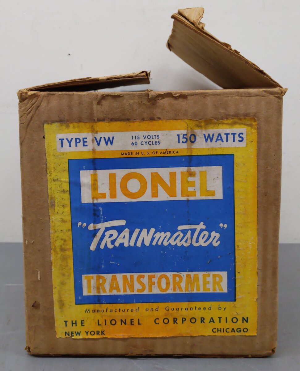 Lionel VW 150 Watt Vintage O 4 Train Transformer VG/Box