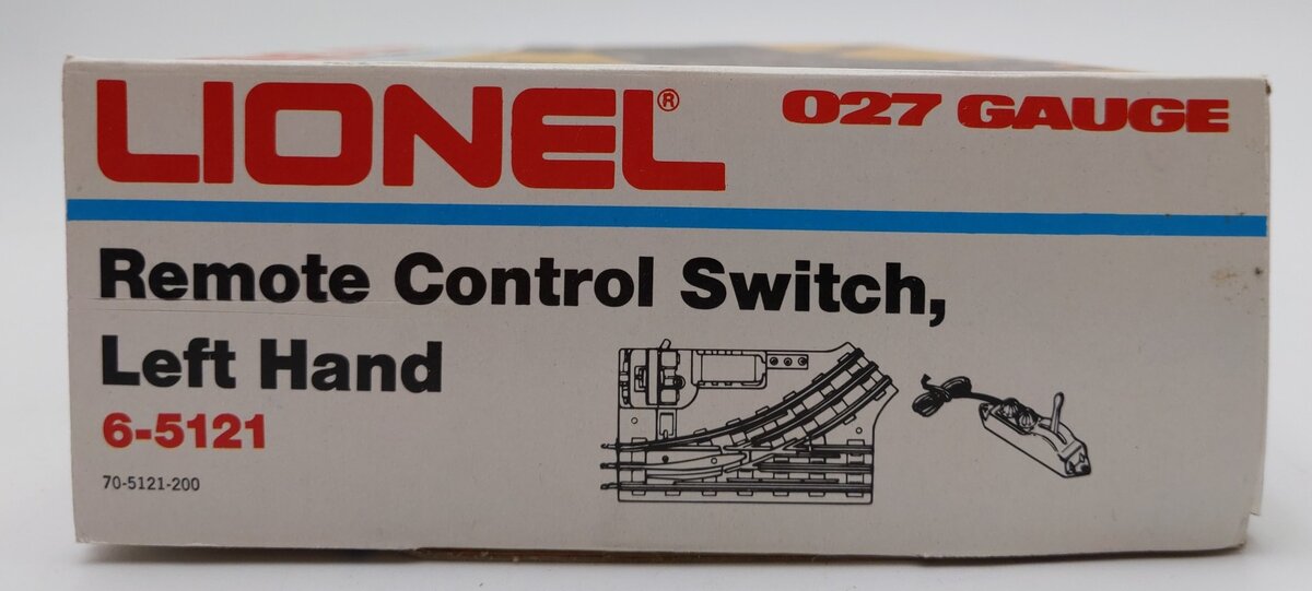 Lionel 6-5121 O O27 Left Hand Remote Control Switch Turnout NIB