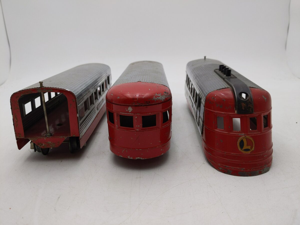 Lionel 1700E Vintage O Chrome Red Junior Streamline Set