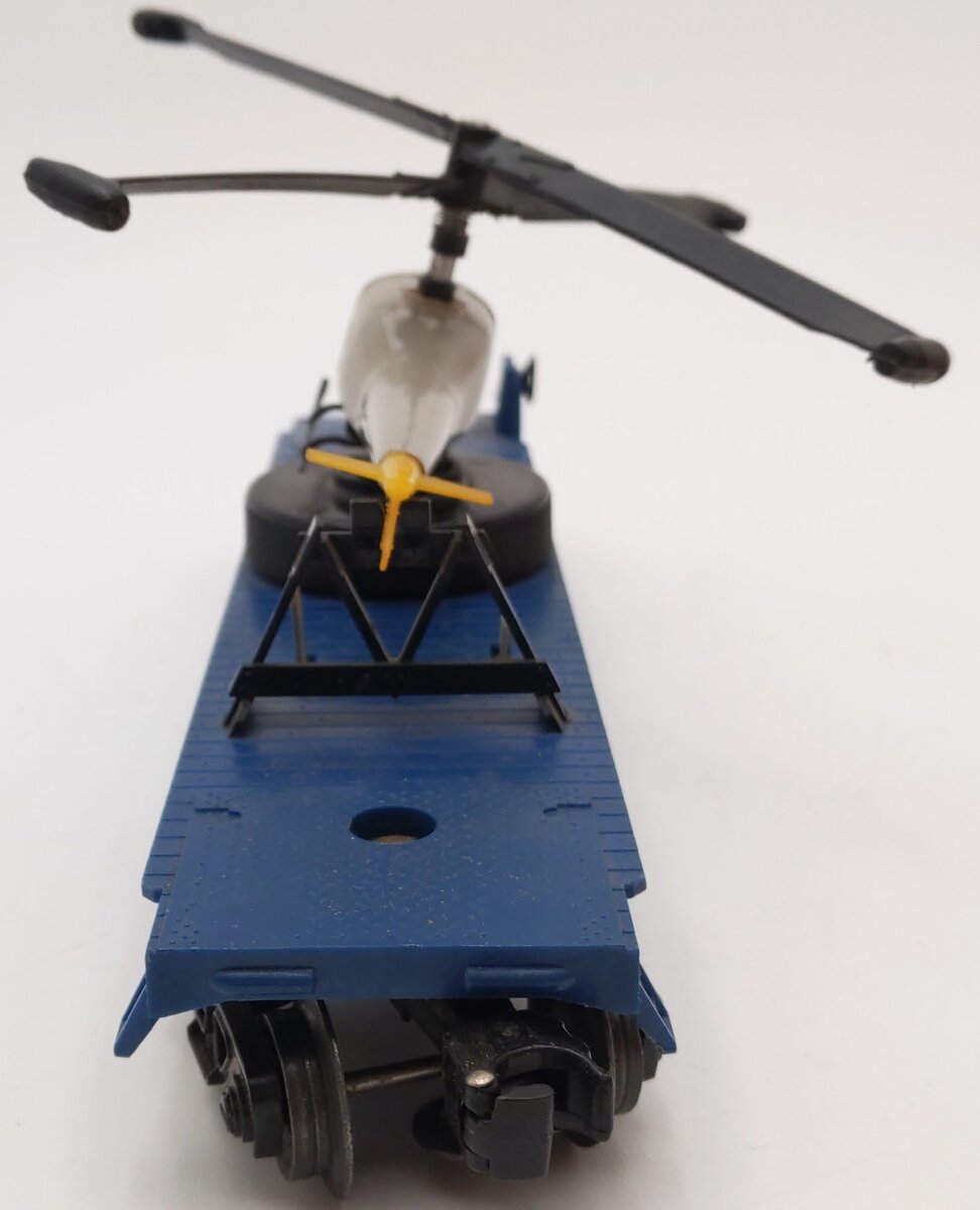 Lionel 3419 Vintage O Operating Flatcar w/ Double-Bladed Helicopter VG/Box