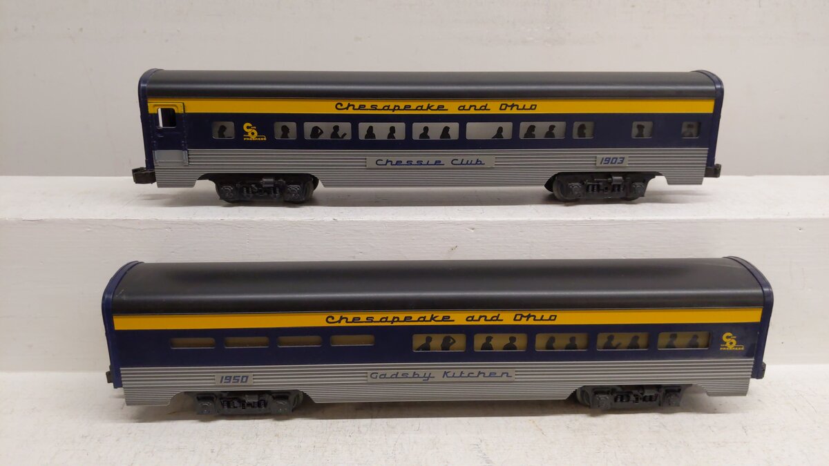 Lionel 6-19164 O Chesapeake & Ohio Chessie Club Aluminum Passenger Car Set EX/Box