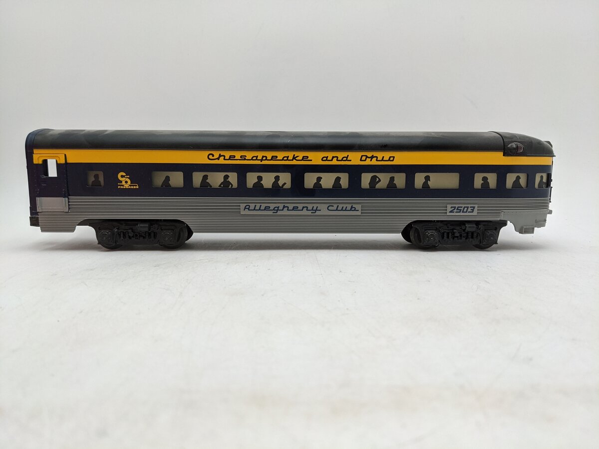 Lionel 6-19150 O Gauge C&O Aluminum "Allegheny Club" Observation Car #2503 EX/Box
