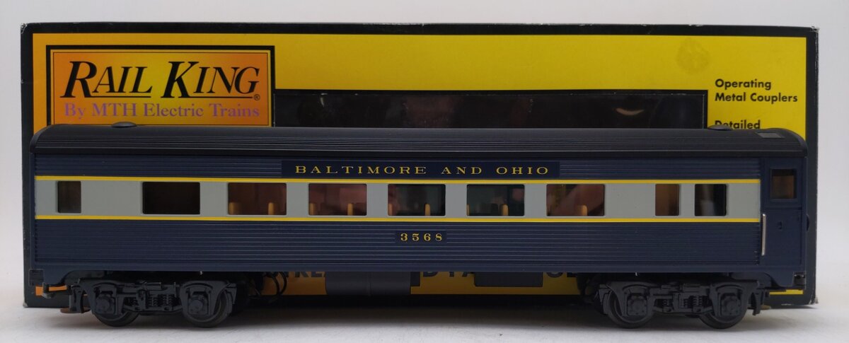 MTH 30-6116 O-27 Baltimore & Ohio Streamlined Coach Car #3568 LN/Box