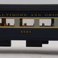 MTH 30-6116 O-27 Baltimore & Ohio Streamlined Coach Car #3568 LN/Box