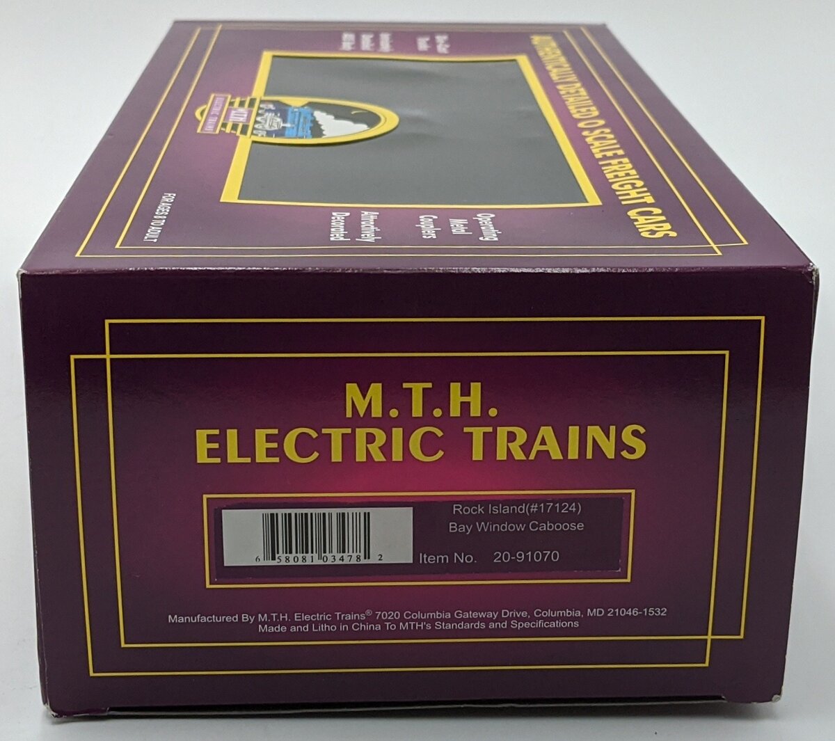 MTH 20-91070 Rock Island Bay Window Caboose #17124 NIB
