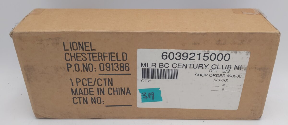 Lionel 6-39215 O New York Central Niagara BC Century Club Boxcar MT/Box