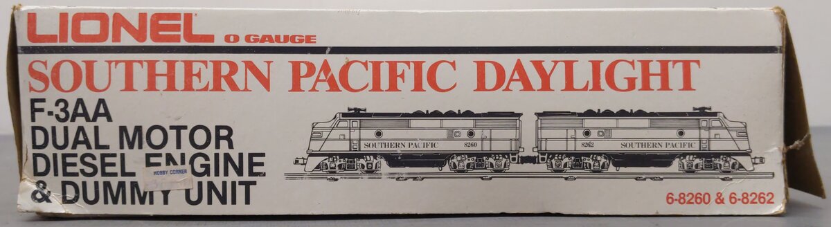 Lionel 6-8260 O Gauge Southern Pacific F3 AA Diesel Locomotive Set #8260/8262 EX/Box