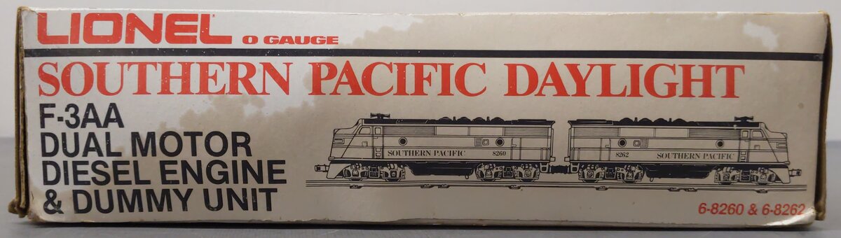 Lionel 6-8260 O Gauge Southern Pacific F3 AA Diesel Locomotive Set #8260/8262 EX/Box