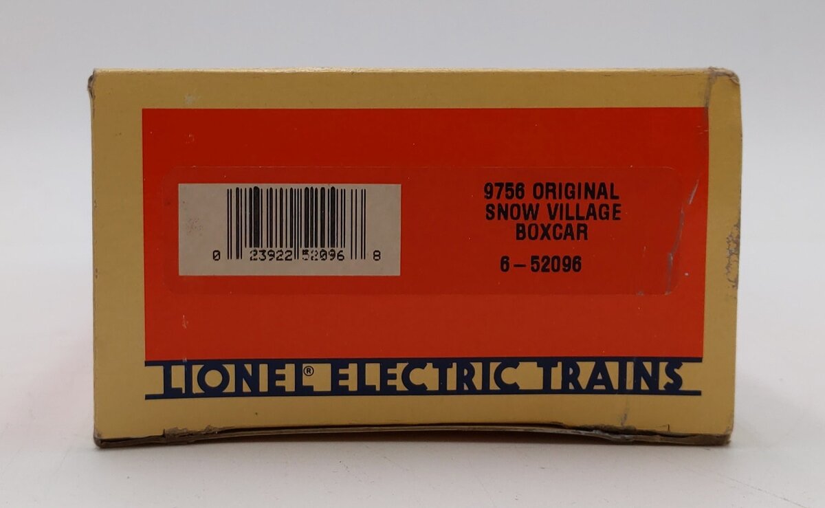 Lionel 6-52096 O Gauge Original Department 56 Snow Village Box Car #9756 LN/Box