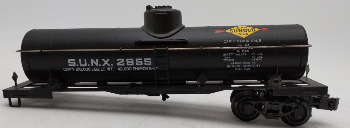 Williams 2955 O Brass Sunoco Tank Car #2955