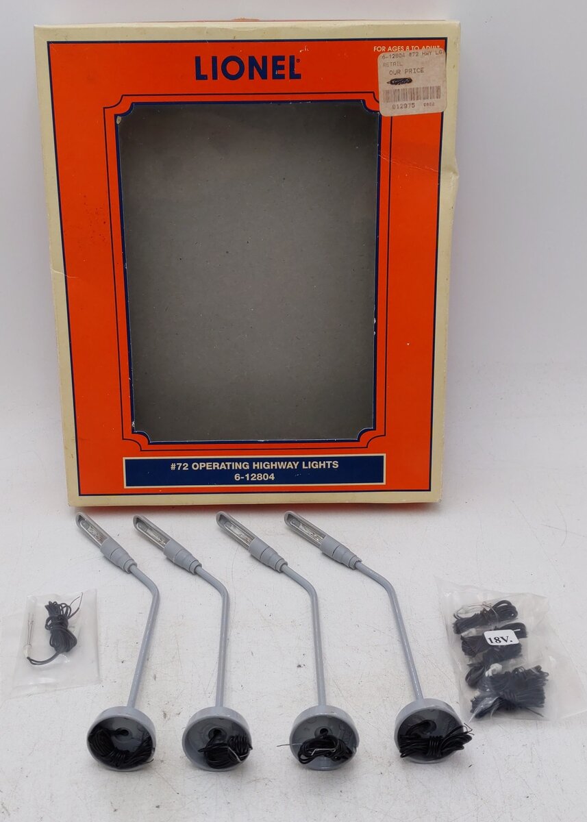 Lionel 6-12804 O And O27 Operating Highway Lights (Set of 4) EX/Box