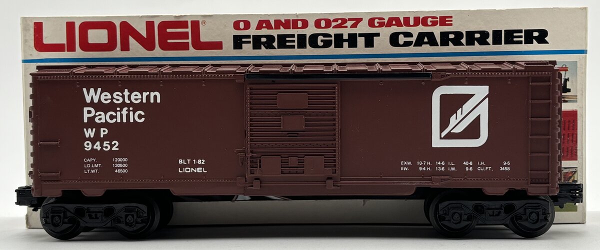 Lionel 6-9452 O Gauge Western Pacific Boxcar #9452 LN/Box