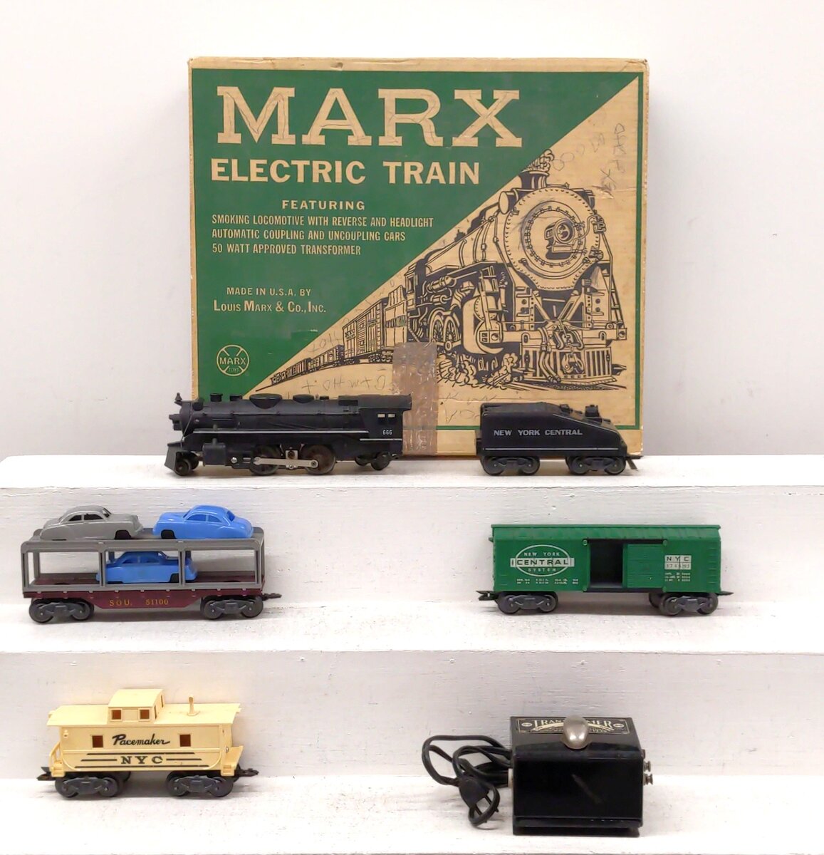Marx Vintage O Steam Locomotive Freight Train Set VG