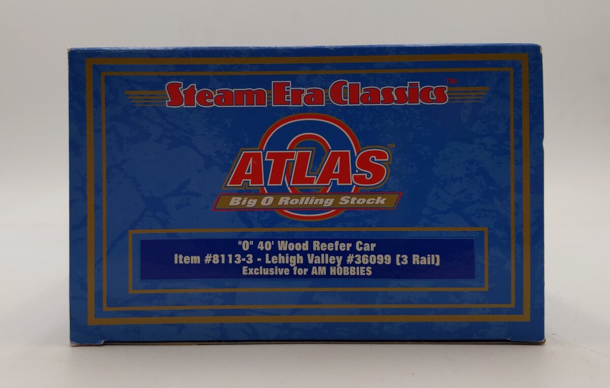 Atlas 8113-3 O Lehigh Valley Wood Reefer #36099 [3 Rail] LN/Box