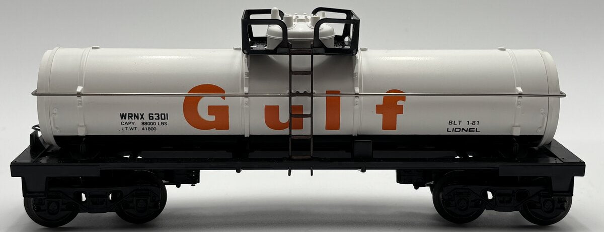 Lionel 6-6301 O Gauge Gulf Oil Single Dome Tank Car EX/Box