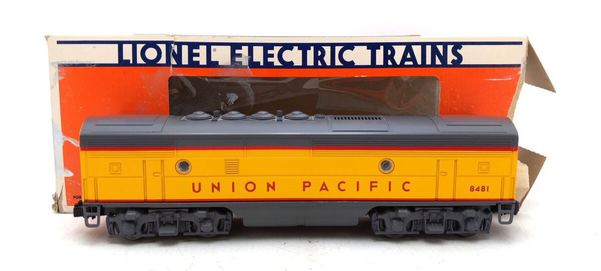 Lionel 6-8481 O Gauge Union Pacific F3 B-Unit Non-Powered Diesel Locomotive EX/Box