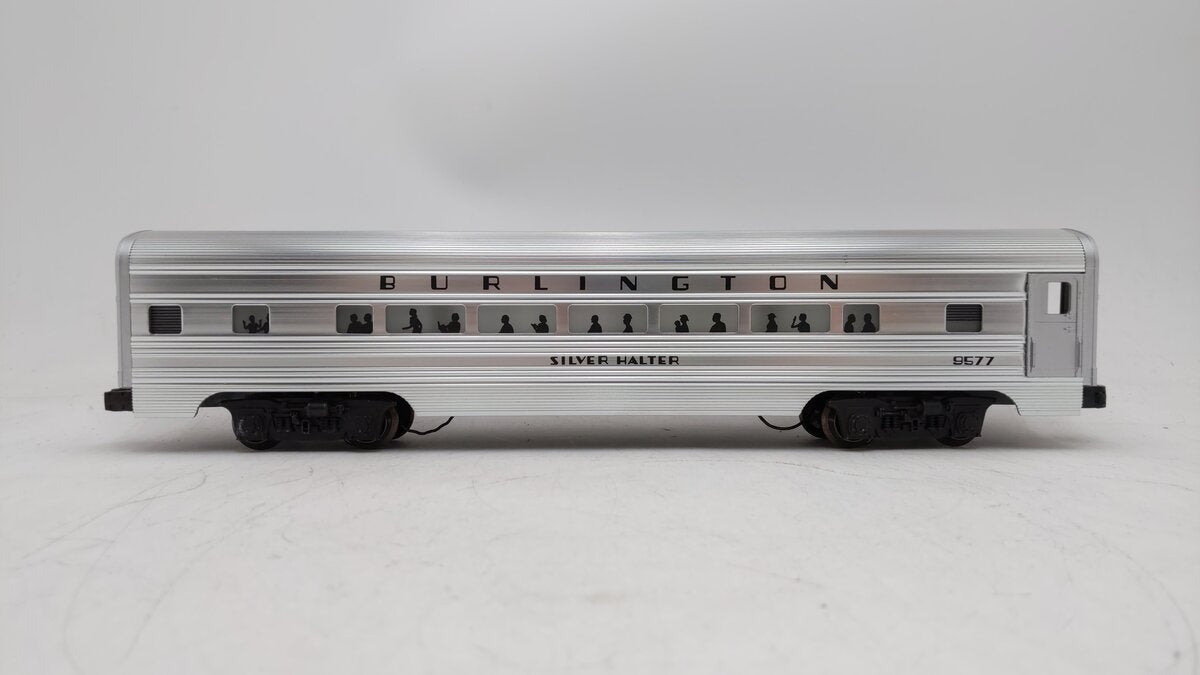 Lionel 6-9577 O Gauge Burlington "Silver Halter" Aluminum Passenger Coach EX