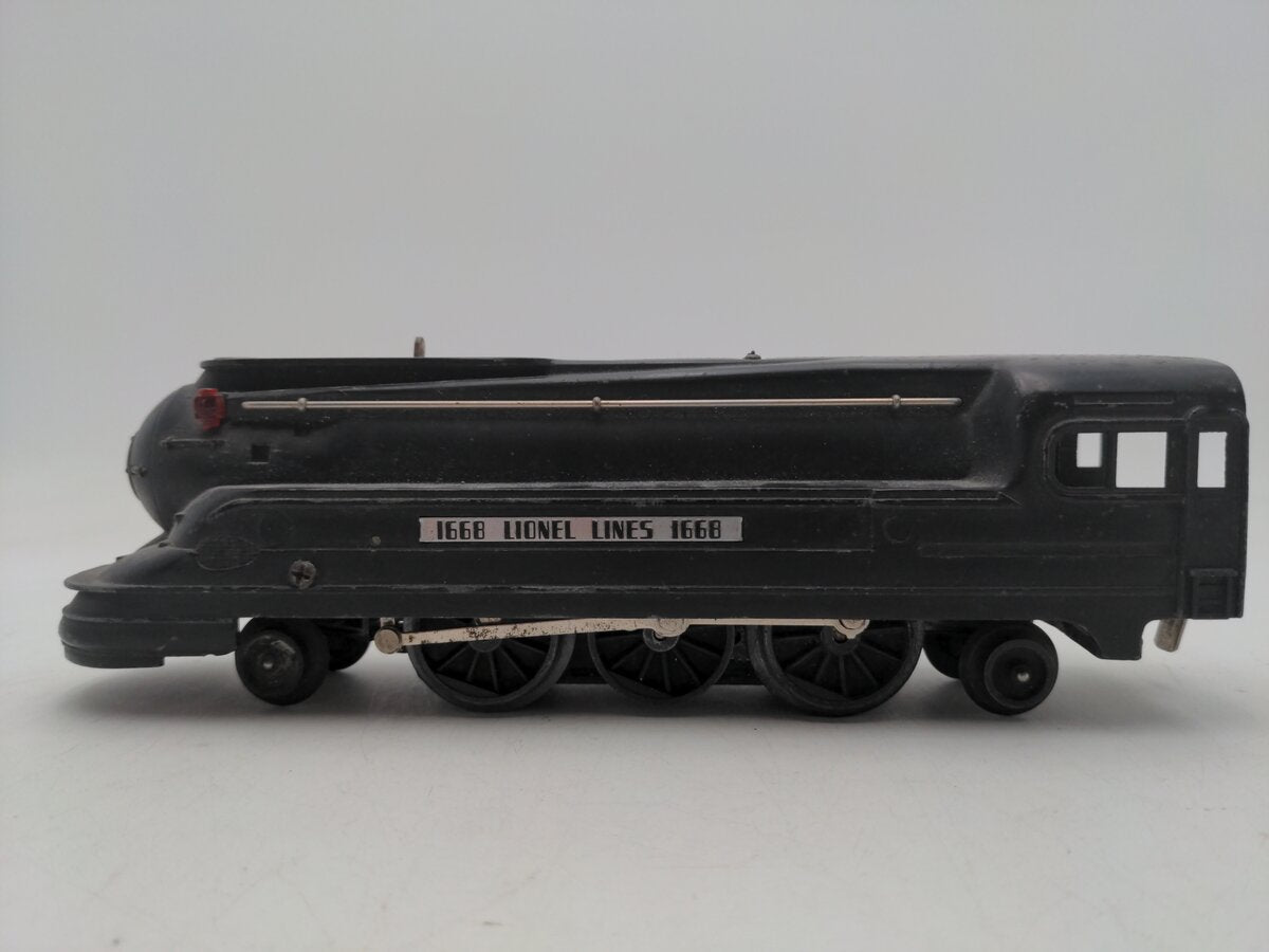 Lionel 1668 Vintage O 2-6-2 LL Black Torpedo Steam Locomotive VG