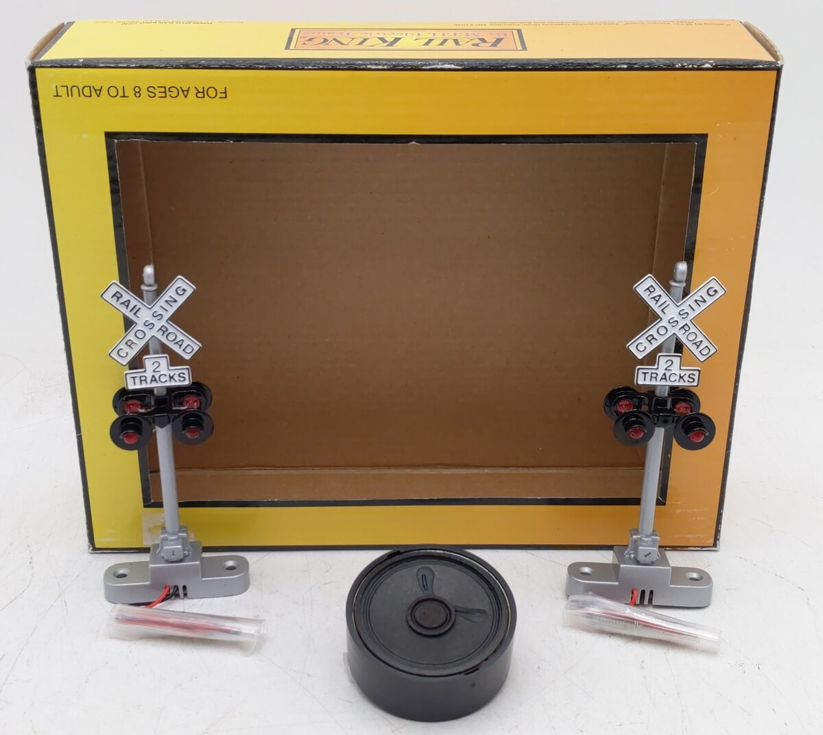 MTH 30-11014 O Scale RailKing Crossing Flasher W/Sound Operating (Set of 2) LN/Box