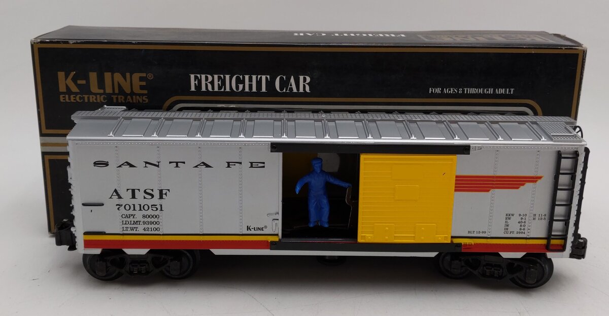 K-Line K701-1051 O Gauge AT&SF Operating Boxcar LN/Box