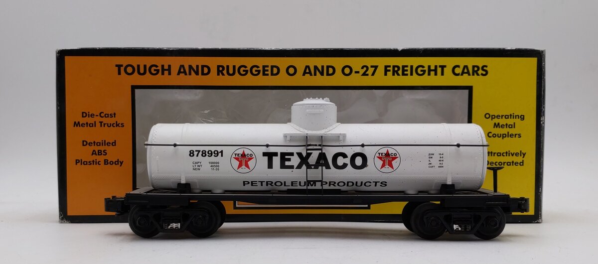MTH 30-7316 O Texaco Single Dome Tank Car #878991 EX/Box